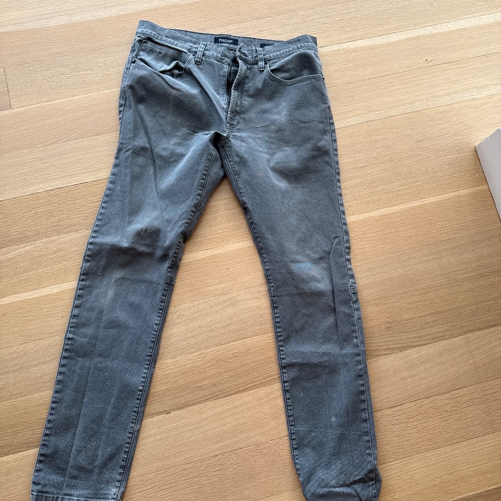 Gray denim jeans